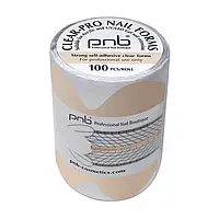 PNB Professional Форми для моделювання нігтів прозорі (PVC-пластик) / Clear-Pro Nail Forms (100/рул)