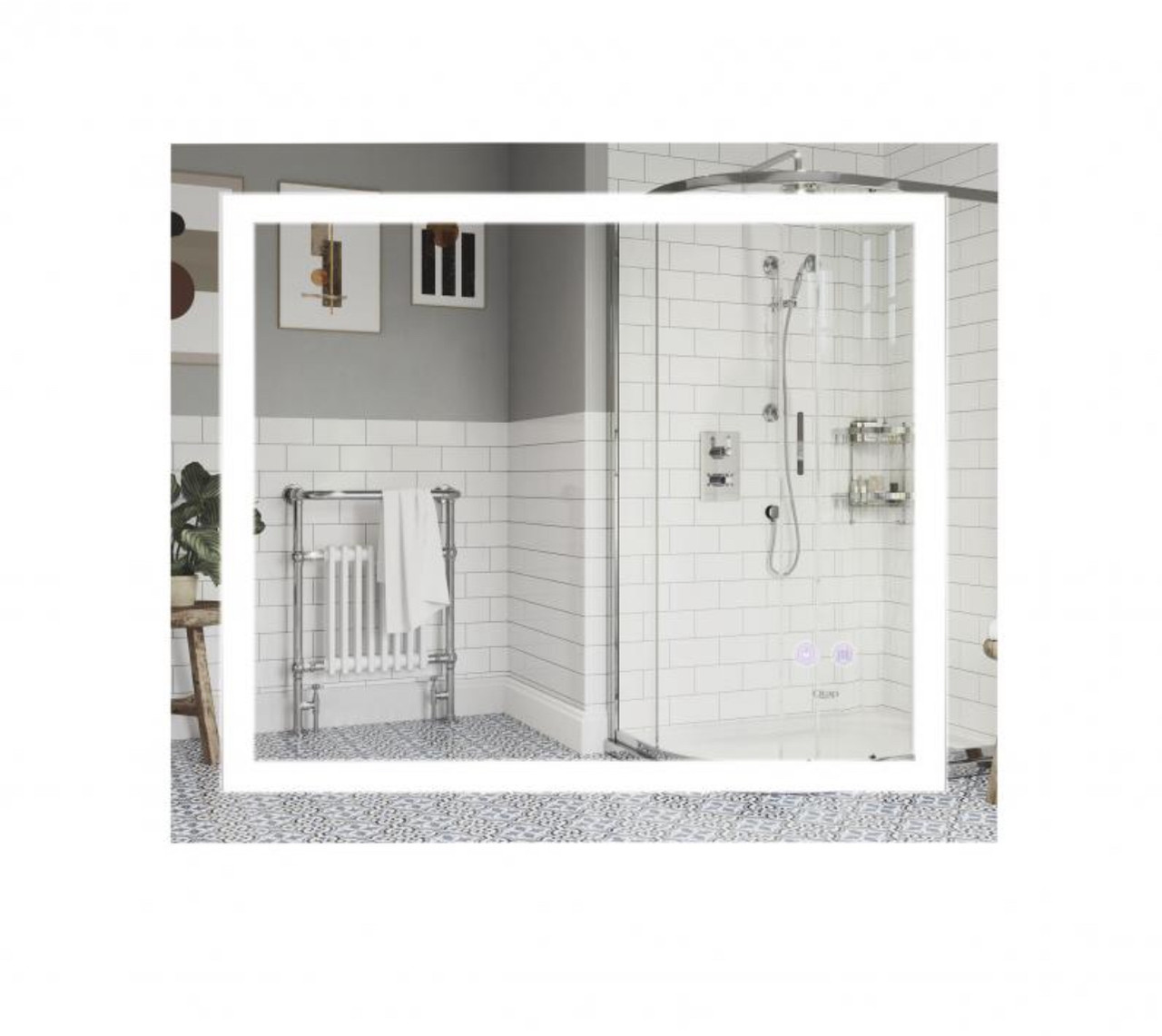 Qtap дзеркало 80х70см з LED-підсвіткою Touch, з антизапотіванням, з димером, рег. яскравості