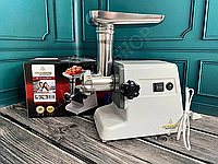 Электрическая мясорубка Crownberg 2500W Электро-Мясорубка с насадками для колбас и реверсом (Германия)