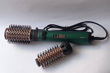 Фен щітка для волосся 2в1 VGR V-498 Green 1200 Вт