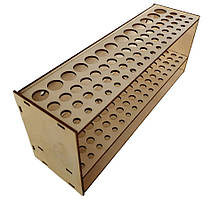 Дерев'яна підставка для пензлів 67 отворів, тримач для пензликів