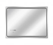 Qtap Mideya дзеркало з LED-підсвіткою Touch, з антизапотіванням, з годинником, димером, рег. яскравості 800х600