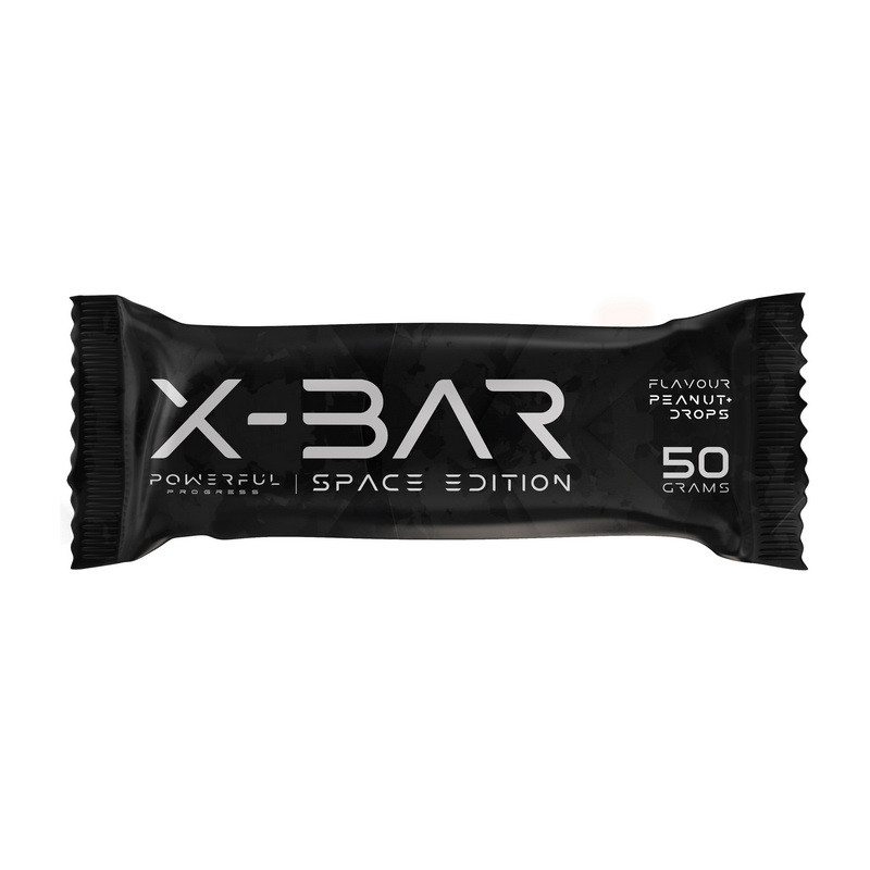 Powerful Progress X-Bar 30% protein Space Edition 50 g peanut+drops, фото 1