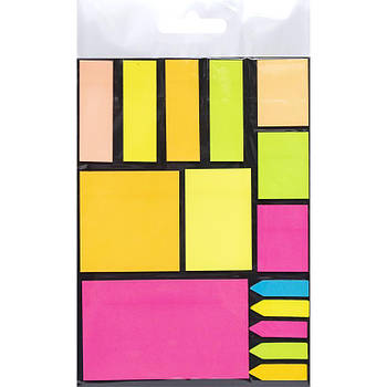 Набір стиків для нотаток на планшетці 18х25см стик Z15 15 видів стиків