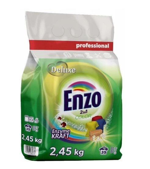 Пральний порошок Deluxe Enzo 2в1 для кольорових речей 2.4 кг 35 прань 4260504880638