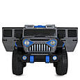Дитячий електромобіль Jeep Off Road 4x4 (синій колір) 12 V, фото 4