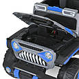 Дитячий електромобіль Jeep Off Road 4x4 (синій колір) 12 V, фото 10