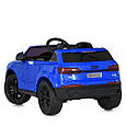 Дитячий електромобіль Audi Q7 (синій колір) з пультом, музикою, світлом, м'якими EVA колесами, акумулятор 12V, фото 4