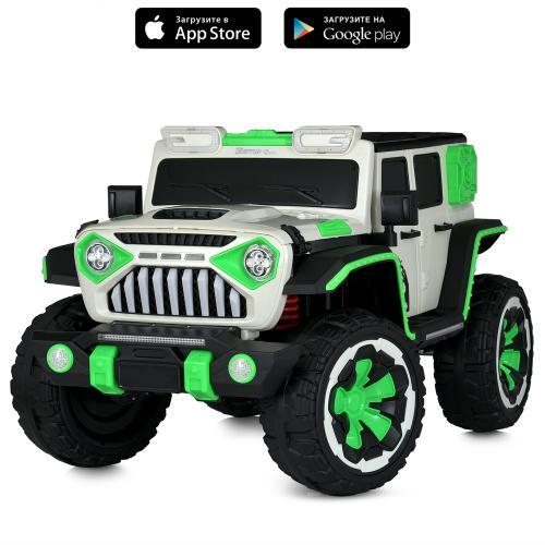 Дитячий електромобіль Jeep Off Road 4x4 (білий колір) 12 V, фото 1