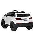 Дитячий електромобіль Audi Q7 (білий колір) з пультом, музикою, світлом, м'якими EVA колесами, акумулятор 12V, фото 4