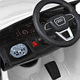 Дитячий електромобіль Audi Q7 (білий колір) з пультом, музикою, світлом, м'якими EVA колесами, акумулятор 12V, фото 5