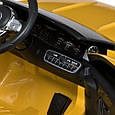 Дитячий електромобіль Mercedes-Benz 4WD (жовтий колір) 12V з пультом, MP3, EVA, фото 9