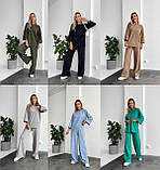 Сірий утеплений жіночий костюм і ангори в рубчик, фото 8