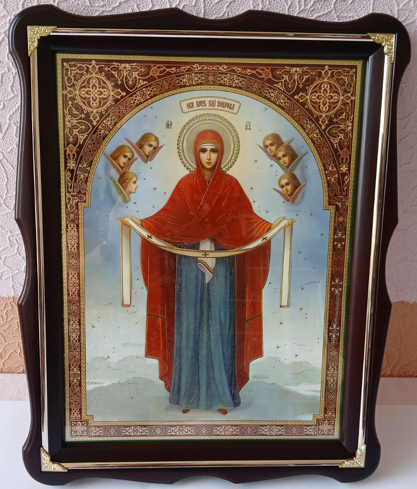 Ікона Божої Матері "Покрова" ростова 47×37 см