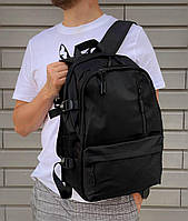 Міський стильний підлітковий рюкзак, Модний ортопедичний рюкзак Чорний для школи та спорту