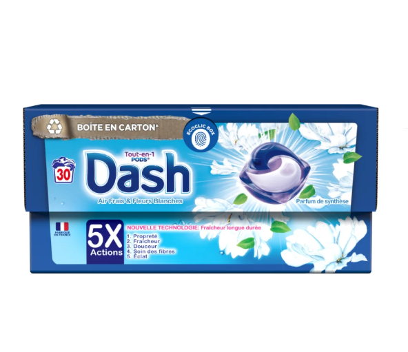 Капсули для прання DASH SALVA COLORE Fresh Air and White Flowers All-In-1 Pods, 30 шт 8006540966983