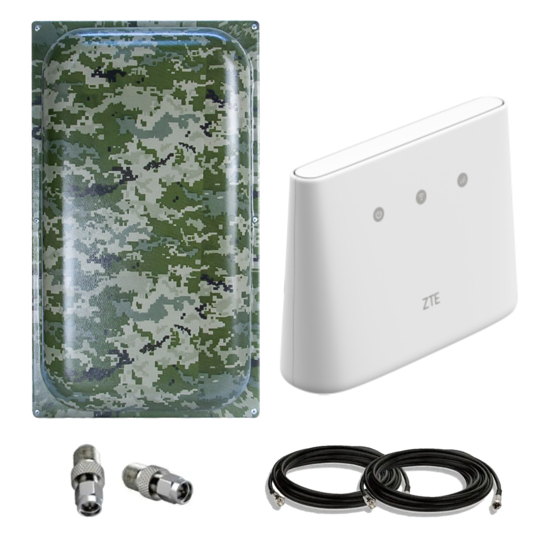 4G WiFi роутер ZTE MF293N + 4G панельна антена MAXI MIMO 22 Дбi 824-960/1700-2700 мГц
