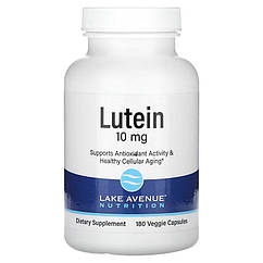 Лютеїн Lake Avenue Nutrition Lutein, 10 mg, 180 Veggie Capsules