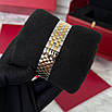 Жіночий стильний годинник Cartier Panthere 27 mm. Silver/Gold-White, фото 5