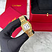 Витончений жіночий годинник Cartier Panthere Diamond 27 mm. Gold-White, фото 5