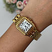 Витончений жіночий годинник Cartier Panthere Diamond 27 mm. Gold-White, фото 9