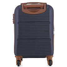 Чемодан Semi Line 20" (S) Navy (T5712-1) з розширювальним клапаном 4 колеса кодовий замок 46 л ABS-пластик, фото 4