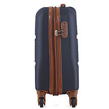 Чемодан Semi Line 20" (S) Navy (T5712-1) з розширювальним клапаном 4 колеса кодовий замок 46 л ABS-пластик, фото 5