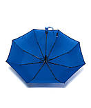 Парасолька жіноча SL7003 напівавтомат 8 спиць 3 складання Синій з темно-синьою облямівкою, фото 3