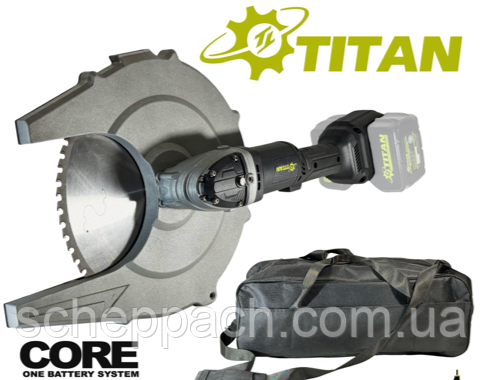 Акумуляторний різак для металу TITAN PCM30540B-CORE Твердосплавний диск (Без АКБ і ЗП), фото 1
