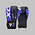 Боксерські рукавиці RDX F4 Boxing Sparring Gloves Hook&Loop BLUE/BLACK 14 унцій (капа у комплекті), фото 7