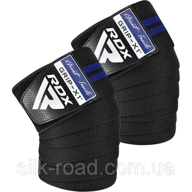 Бинти на коліна RDX GYM KNEE WRAP R11 BLACK/BLUE