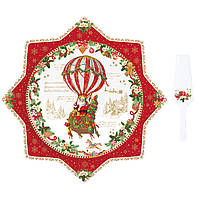 Блюдо для торта Easy Life Christmas Memories 32 см з лопаткою