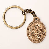 Амулет Святий Хрістофер Бронзове покриття / Амулет Святий Хрістофер Бронзове покриття 2x2 см, фото 2