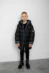 Куртка зимова для хлопчика двостороння Метью, на зріст 152, 158р.