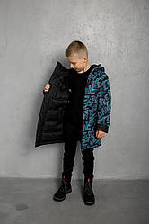 Куртка зимова для хлопчика двостороння Метью, на зріст 152, 158р.