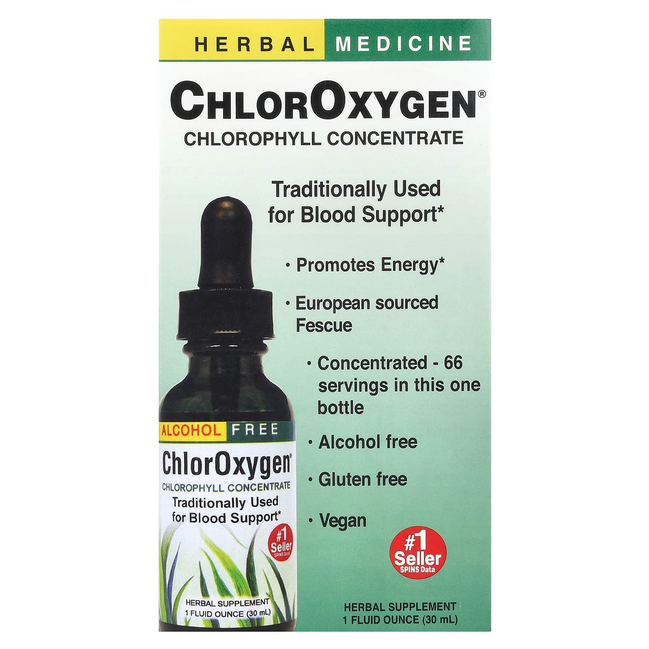 Хлорофіл концентрат Herbs Etc ChlorOxygen Chlorophyll Concentrate без спирту 30 мл, фото 1
