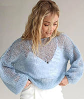 Светр павутинка блакитного кольору