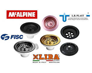  Мідні, латунні, золоті сифони для кухонних мийок