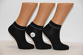 Жіночі шкарпетки короткі в рубчик із бамбука з люрексовою смужкою ZG 36-40 чорний