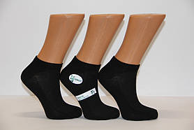 Жіночі шкарпетки короткі з бамбука в сіточку Маржинал 36-40 чорний