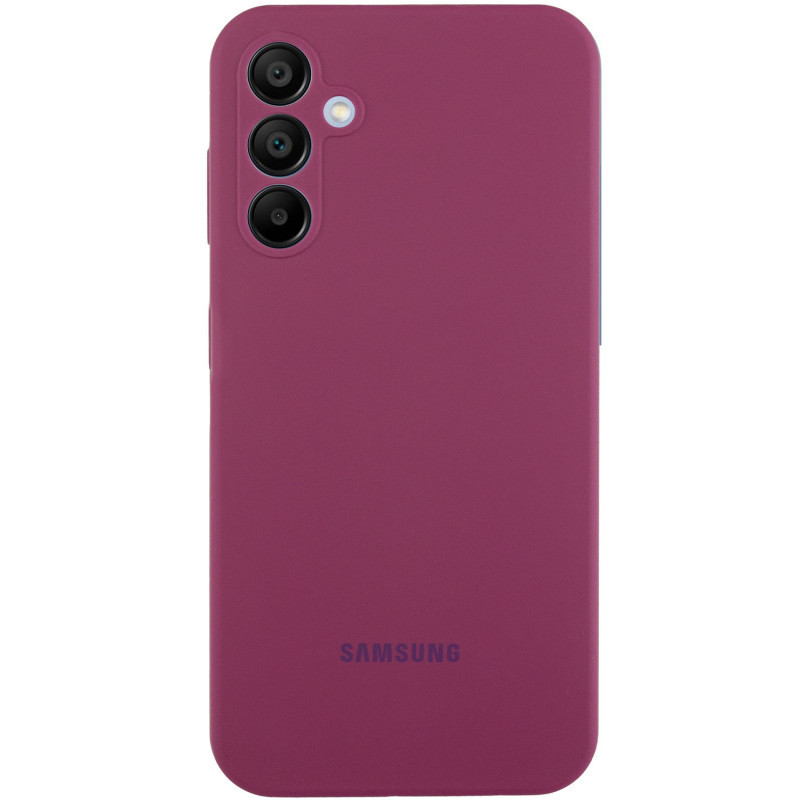 Чохол Silicone Cover Lakshmi Full Camera (AAA) with Logo для Samsung Galaxy S25 | Бордовий / Plum