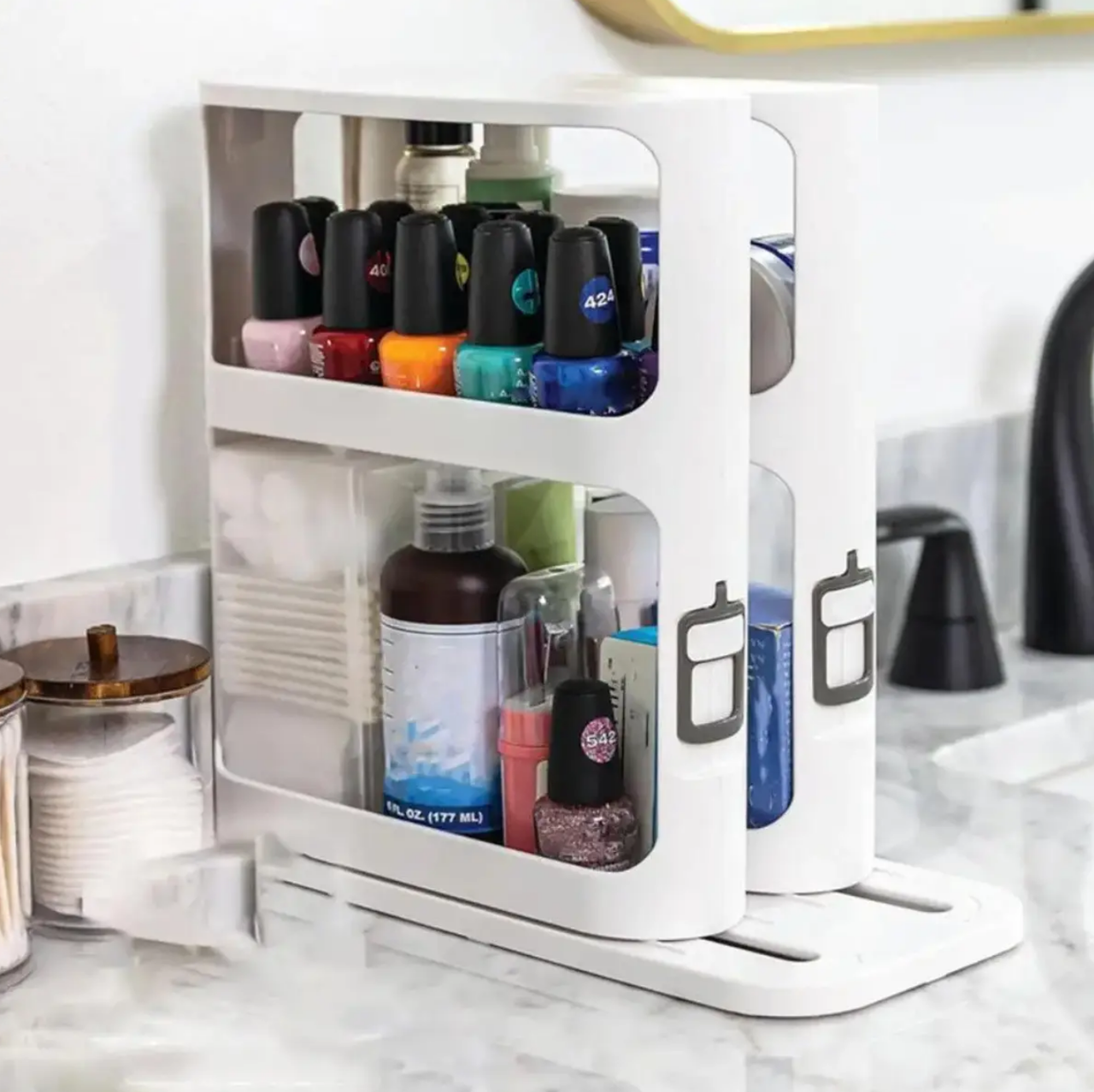 Багатофункційний поворотний органайзер для спецій Rotating storage rack, харчові контейнери