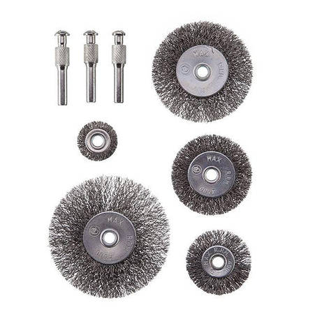 Набір щіток дротяних для дриля 5 од., 1/4" INTERTOOL BT-0500, фото 1