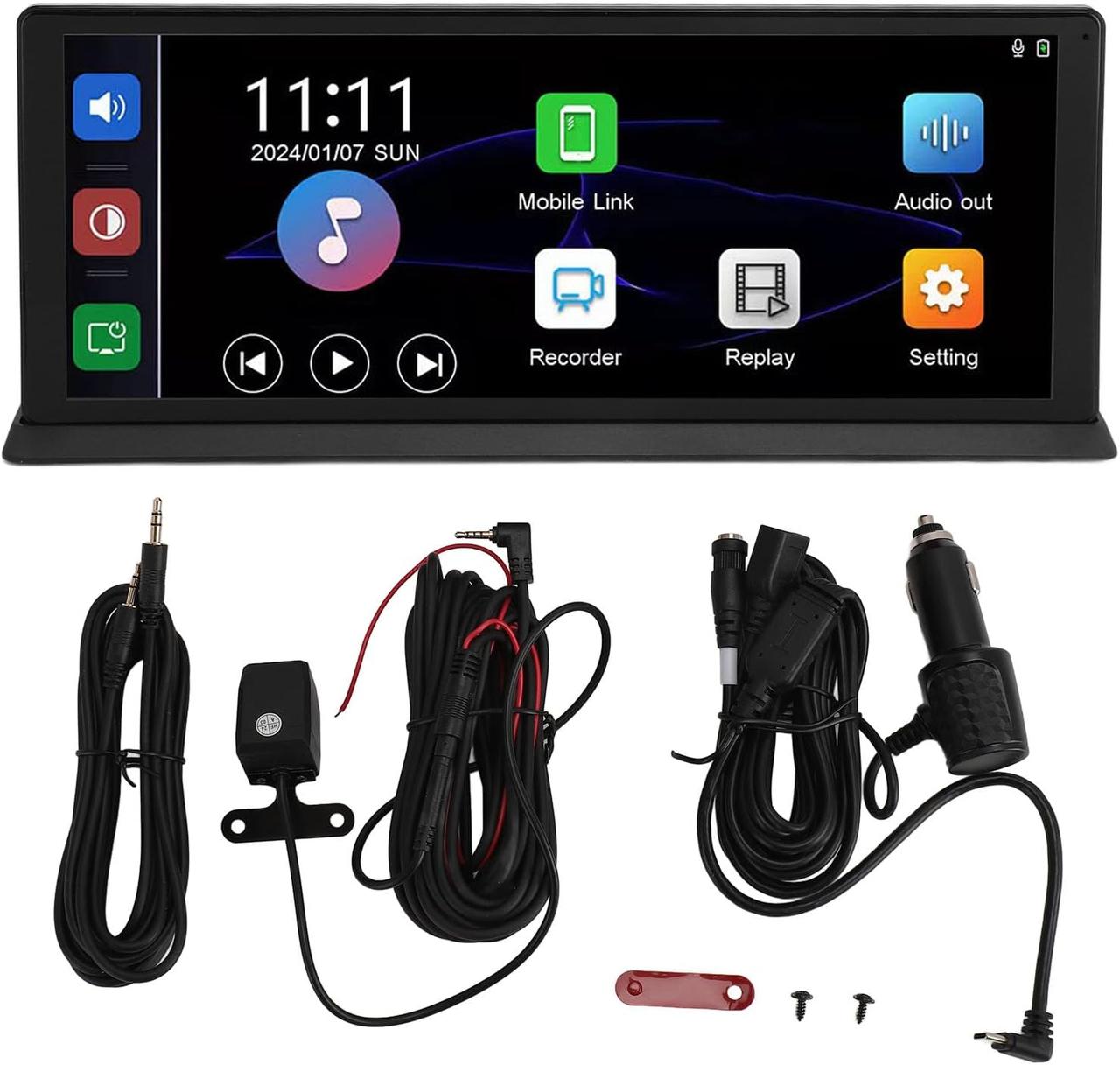 DVR 1026 Відеореєстратор на торпеду, 10,26" сенсор, 2 камери BT+FM-transmit+AUX+Airplay+Screen Mirroring