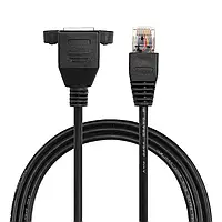 Подовжувач, кабель LAN, RJ45 тато-мама з кріпленням, Ethernet - 0.5 м