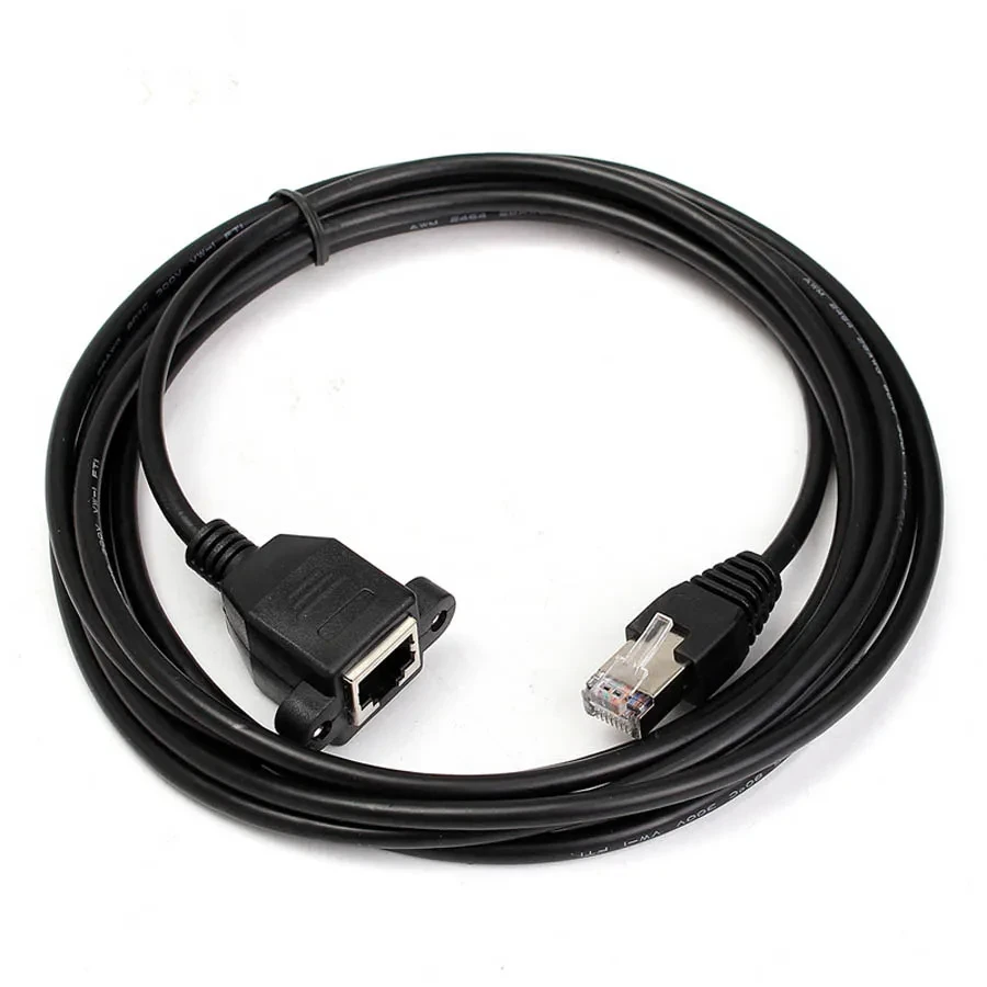 Подовжувач, кабель LAN, RJ45 тато-мама з кріпленням, Ethernet - 1,5м