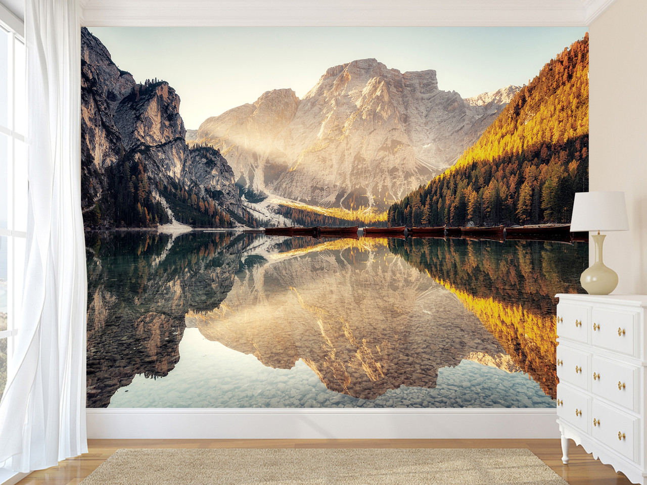 Самоклеюча плівка Oracal з малюнком "Осінній пейзаж", стильні фотошпалери для дому, фото 1