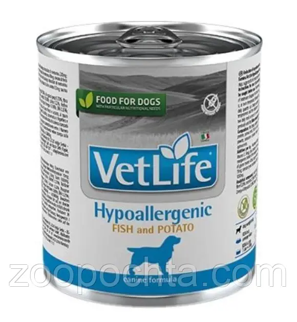 Вологий лікувальний корм Farmina (Фарміна) Vet Life Hypoallergenic для собак при харчовій алергії 300 гр, фото 1