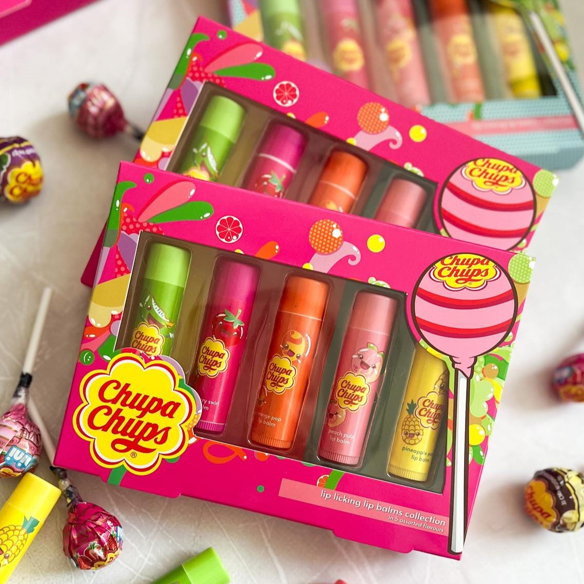 Набір бальзамів для губ Chupa Chups (5 штук)