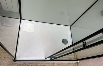 Душовий бокс VERONIS BN 810 100х80х215 см на низькому піддоні правобічний прозоре скло розсувні двері, фото 5